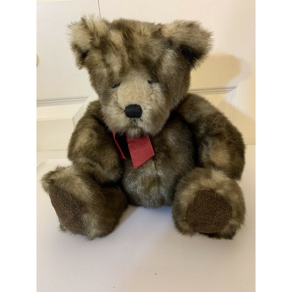 Russ Toy Company Bombay Danny‎ Faux Mink Teddy Bear 14 Inch Brown - Picture 3 of 8